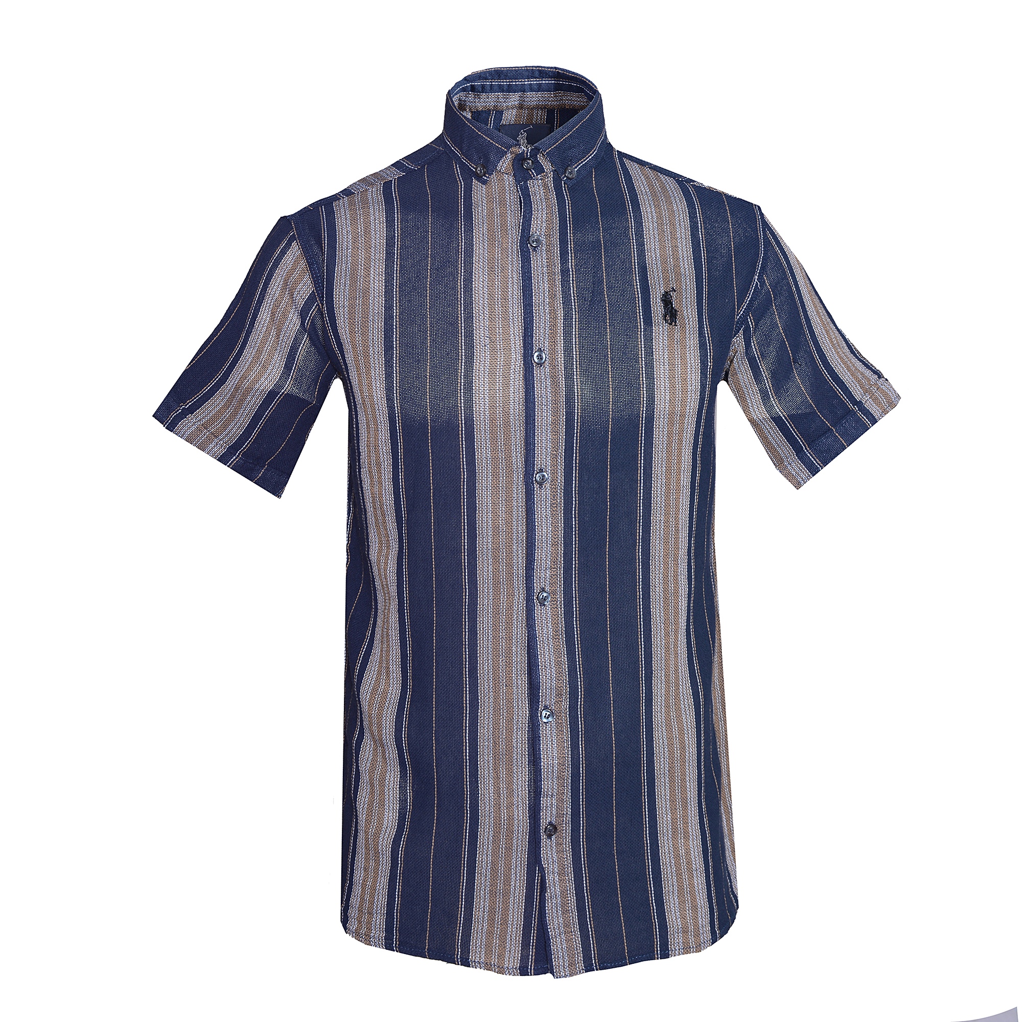 پیراهن آستین کوتاه مردانه مدل کنفی MB-HOS52210-PR.HEMP-AB.T رنگ آبی 4082480
