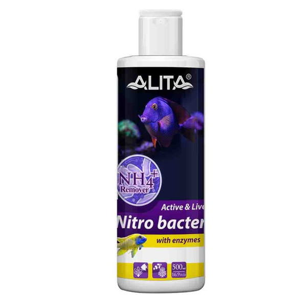 محلول باکتری زنده آب آکواریوم آلیتا مدل Nitro Bacter حجم 500 میلی لیتر 4096131
