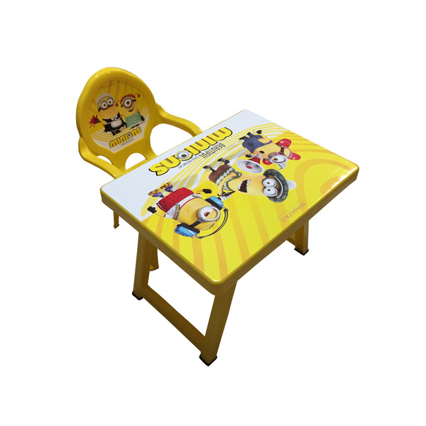 ست میز و صندلی کودک رزگلد مدل minions  4107280