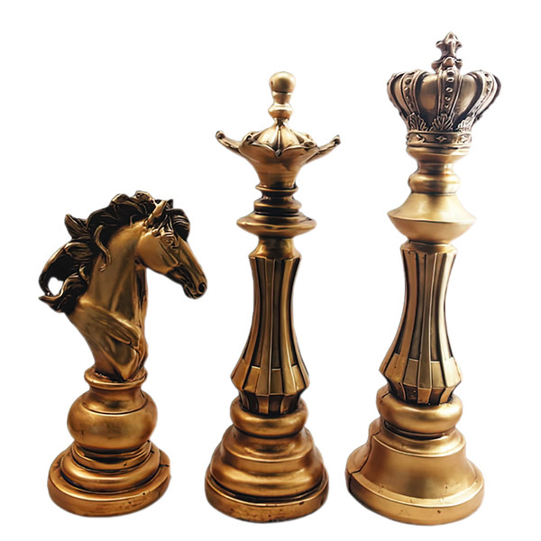 مجسمه دنیا دکوری سرمد مدل شطرنج کد 0 مجموعه 3 عددی 4112889
