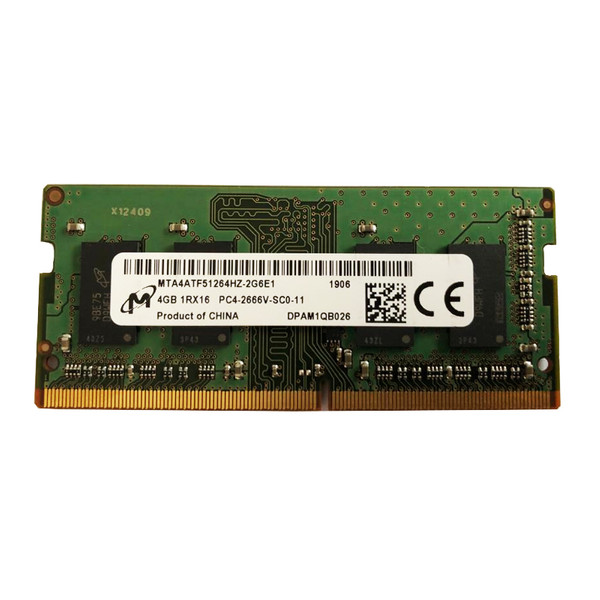 picture رم لپ تاپ DDR4 تک کاناله 2666 مگاهرتز CL19 میکرون مدل PC4 ظرفیت 4 گیگابایت