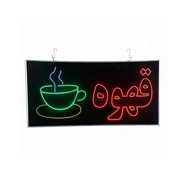 picture تابلو ال ای دی مدل یکطرفه ضدآب طرح فنجان قهوه 60