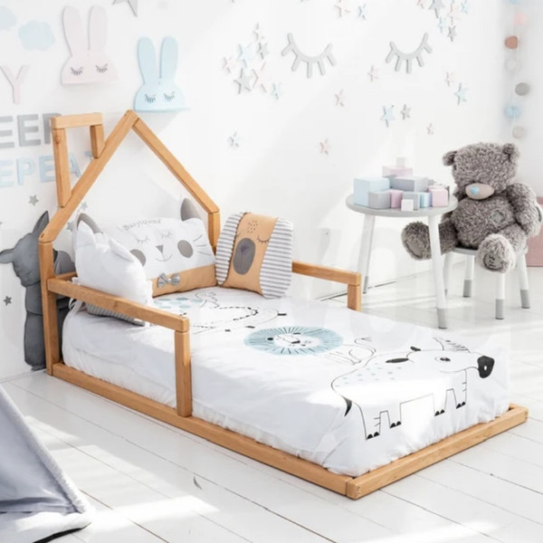 تختخواب نوزاد روستیک دکور مدل Op1 4268251