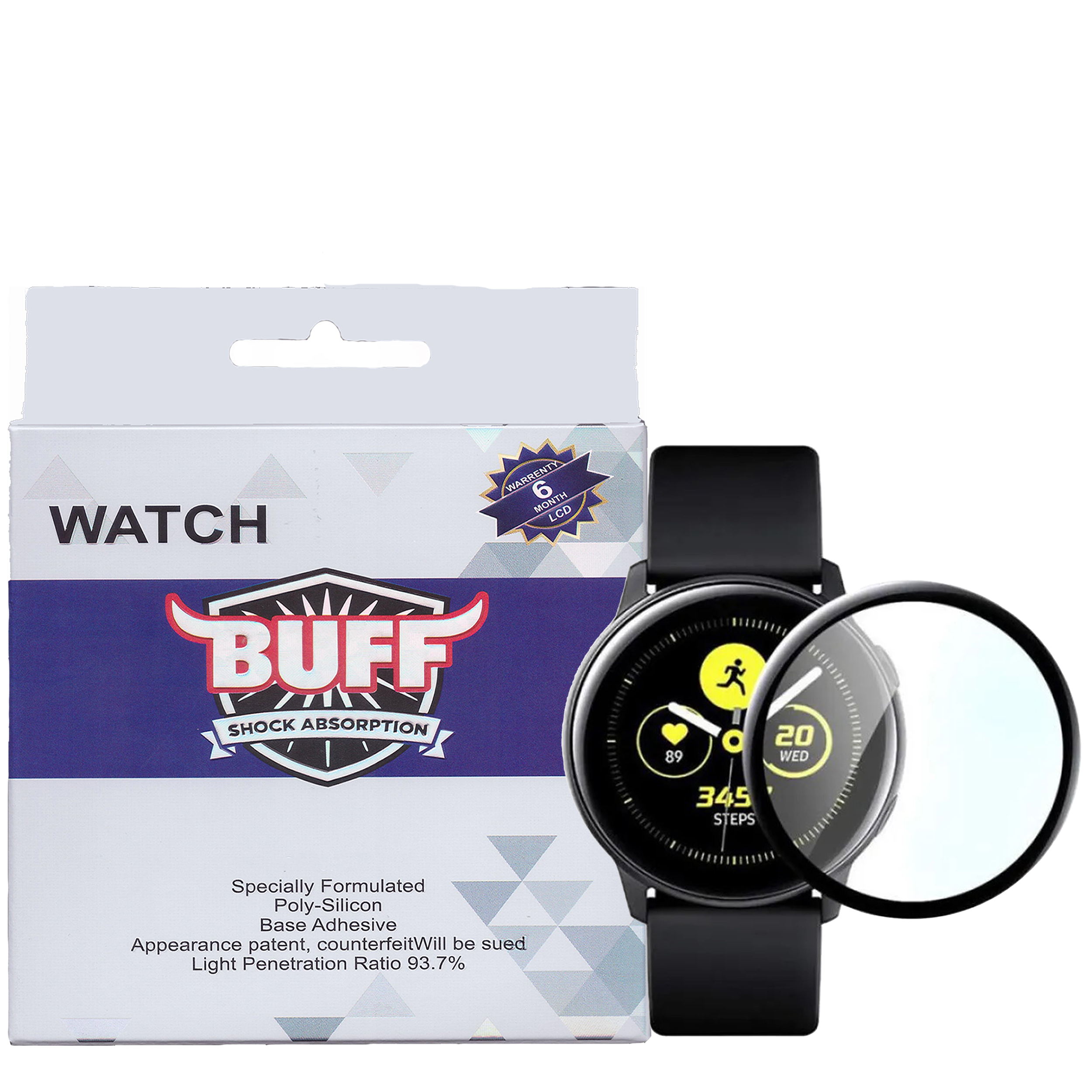 picture محافظ صفحه نمایش بوف مدل FullGlue-Flexible-G مناسب برای ساعت هوشمند سامسونگ Galaxy Watch 4/5 /Active 2/1 40mm