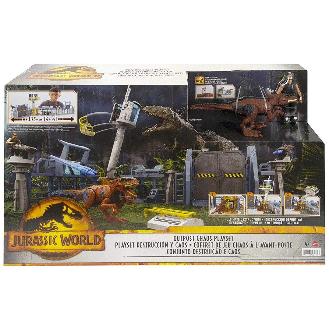 اکشن فیگور ماتیل مدل Jurassic World Outpost Chaos Playset 4314876