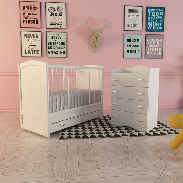 سرویس تخت و کمد کودک و نوزاد اعیان مدل FH330 4323466