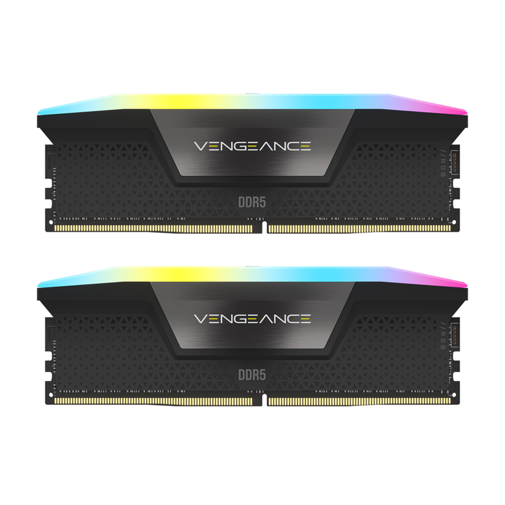 picture رم دسکتاپ DDR5 دو کاناله 5600 مگاهرتز CL40 کورسیر مدل VENGEANCE RGB ظرفیت 32 گیگابایت