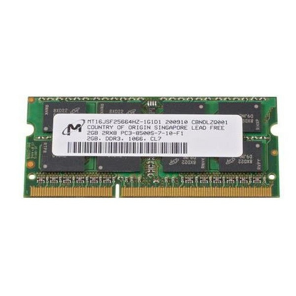 picture رم لپتاپ DDR3 تک کاناله 1066 مگاهرتز CL9 میکرون مدل PC3-8500S ظرفیت 2 گیگابایت