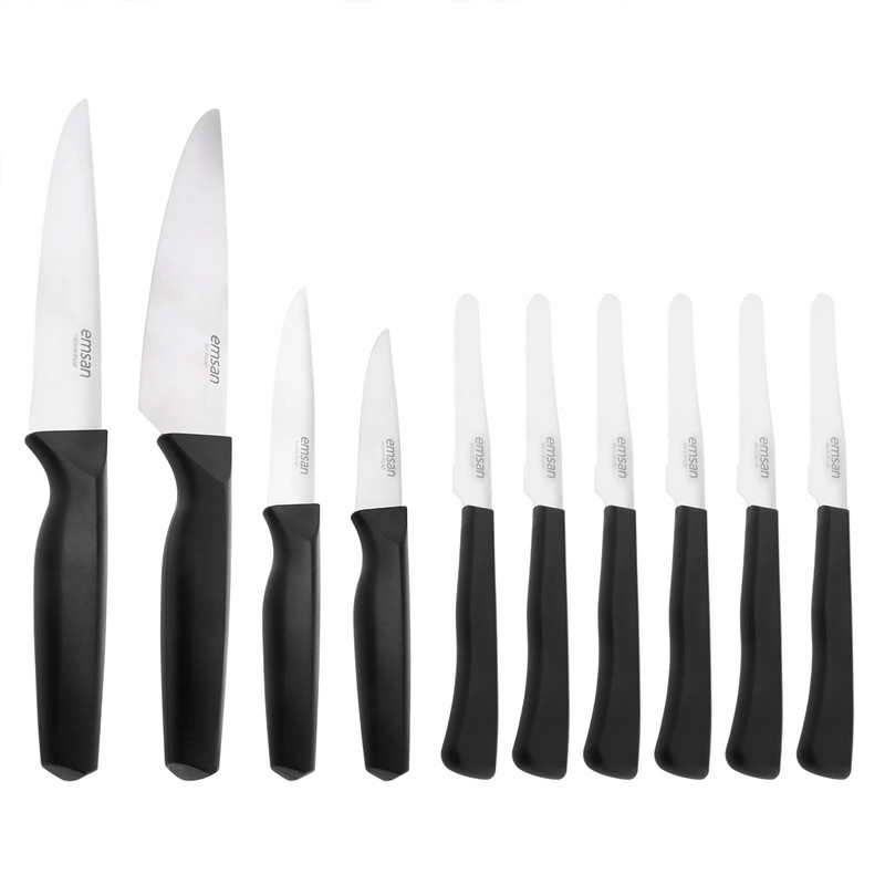 picture سرویس چاقو آشپزخانه 10 پارچه امسان مدل Kobe