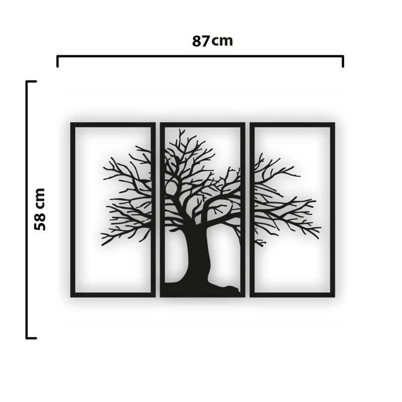 picture دیوارکوب طرح درخت مدل art1016 مجموعه 3عددی