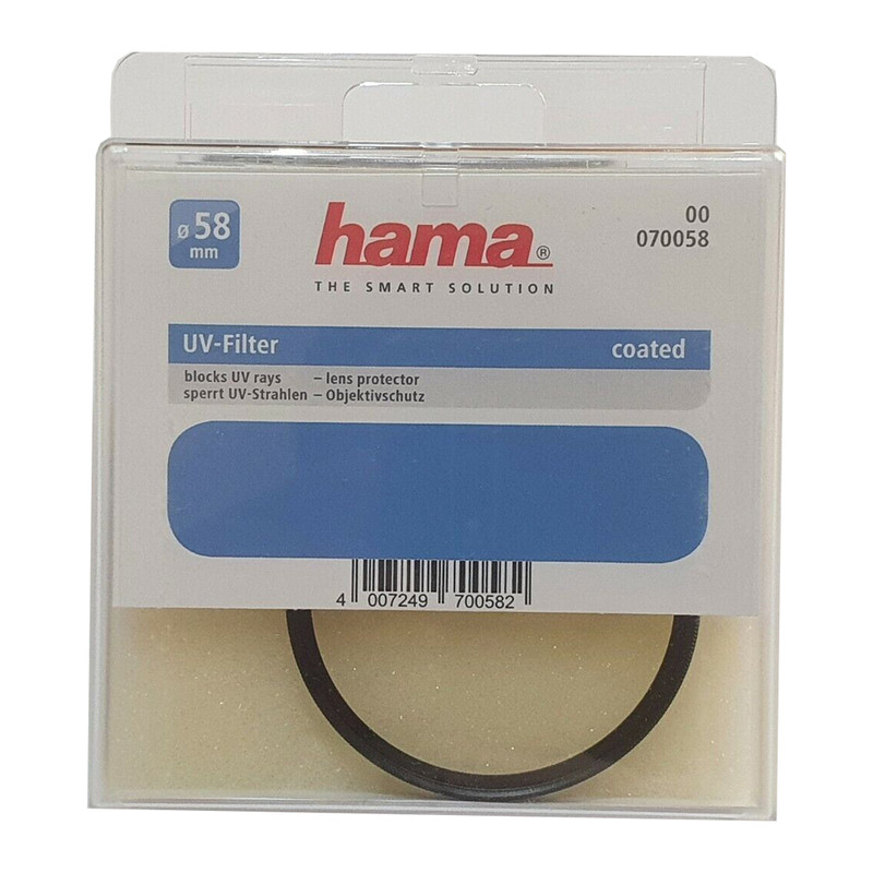 picture فیلتر لنز هاما مدل uv 58mm کد 70058
