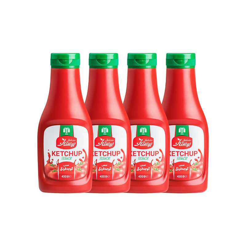 picture سس گوجه فرنگی معمولی و تند بیدستان - 430 گرم مجموعه 4 عددی
