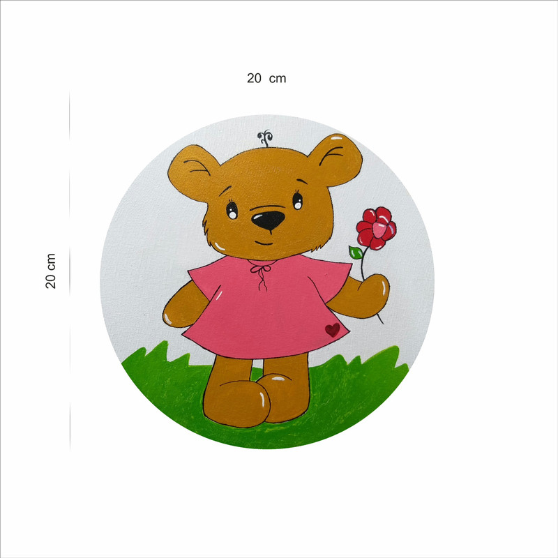 picture  تابلو بوم کودک طرح خرس دوقلو کد B-1013 مجموعه 2عددی