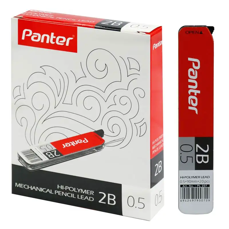 picture نوک مداد نوکی Panter PL207 0.5mm 2B بسته ۱۲ عددی