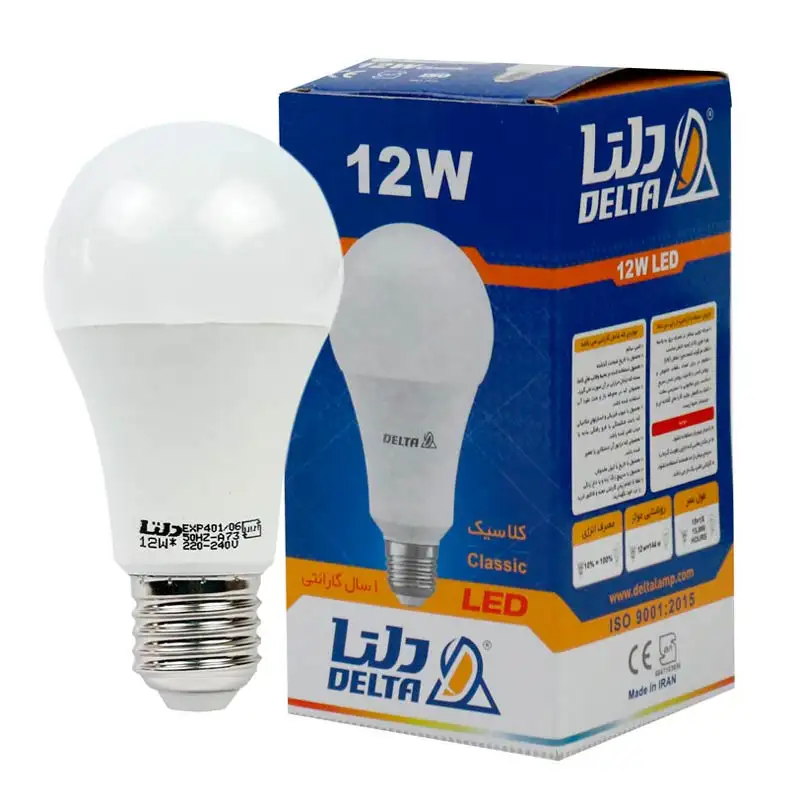 picture لامپ حبابی LED دلتا Delta Classic E27 12W