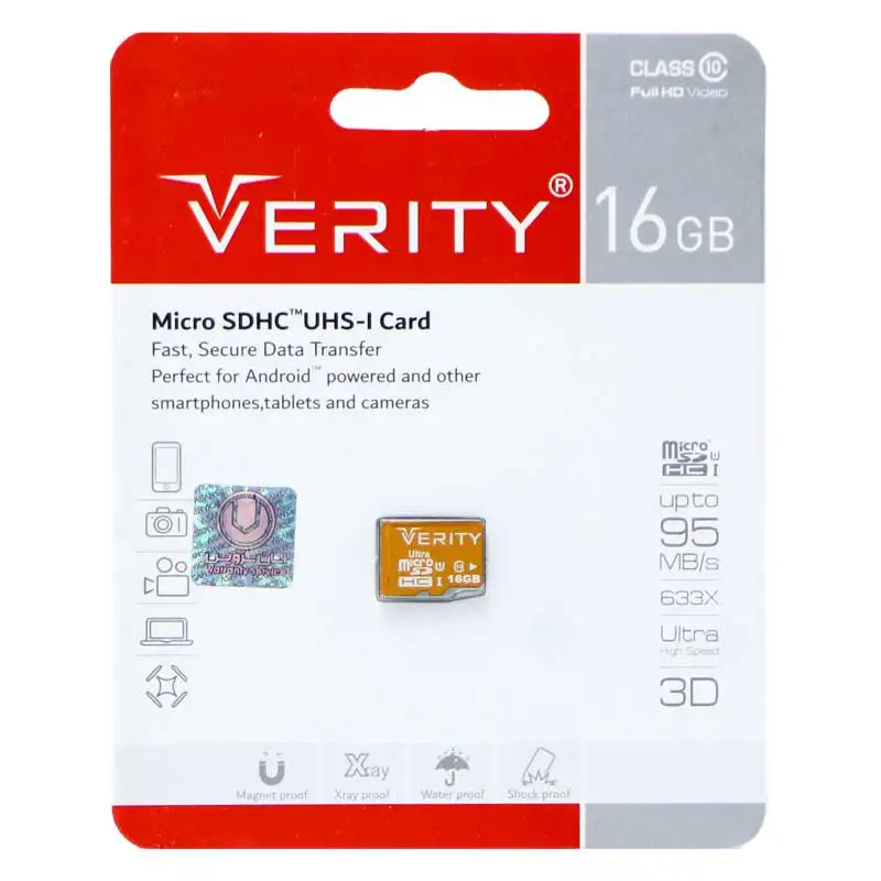 picture رم میکرو ۱۶ گیگ وریتی Verity U106 U1 95MB/s بدون خشاب