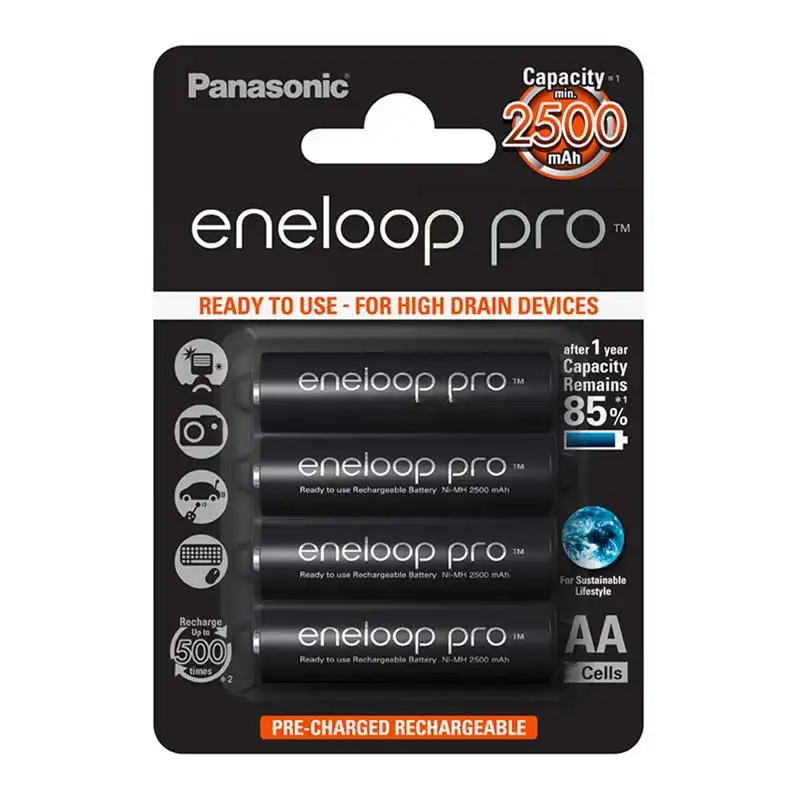 picture باتری قلمی ۴تایی شارژی Panasonic Eneloop Pro BK-3HDE/2BE