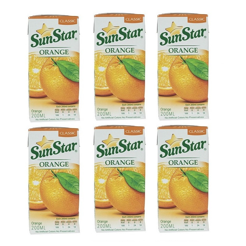 picture نوشیدنی پرتقال سان استار - 0.2 لیتر بسته 6 عددی