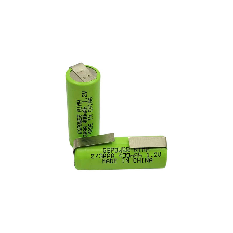 picture باتری نیم قلمی قابل شارژ جی اس پاور مدل 2/3AAA 400mAh بسته دو عددی