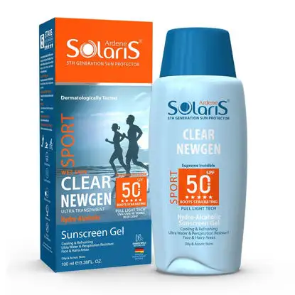 picture لوسیون ژل ضد آفتاب SPF50 آردن سری سولاریس مدل Clear Newgen حجم 100 میل