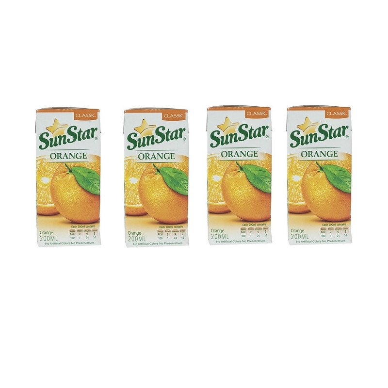 picture نوشیدنی پرتقال سان استار - 0.2 لیتر بسته 4 عددی