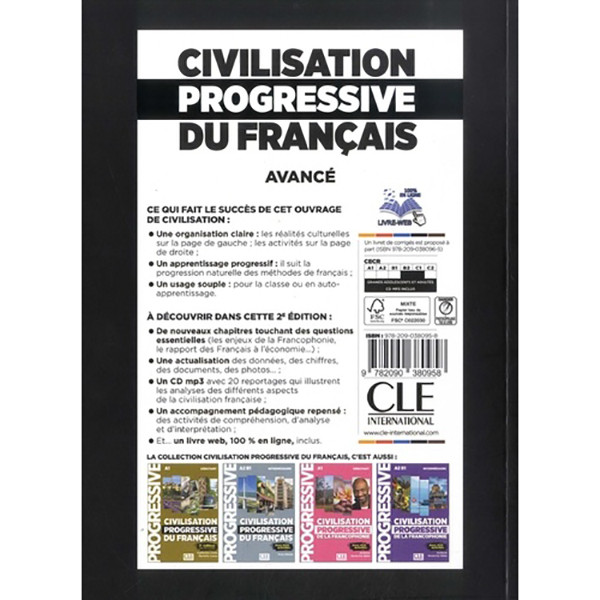 picture کتاب Civilisation progressive du francais B2 C1 Niveau avance اثر jacques pecheur انتشارات سی ال ای اینترنشنال