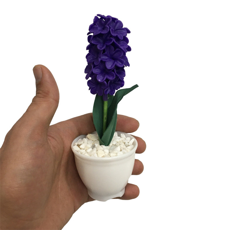 picture گلدان به همراه گل مصنوعی مدل سنبل کد 6