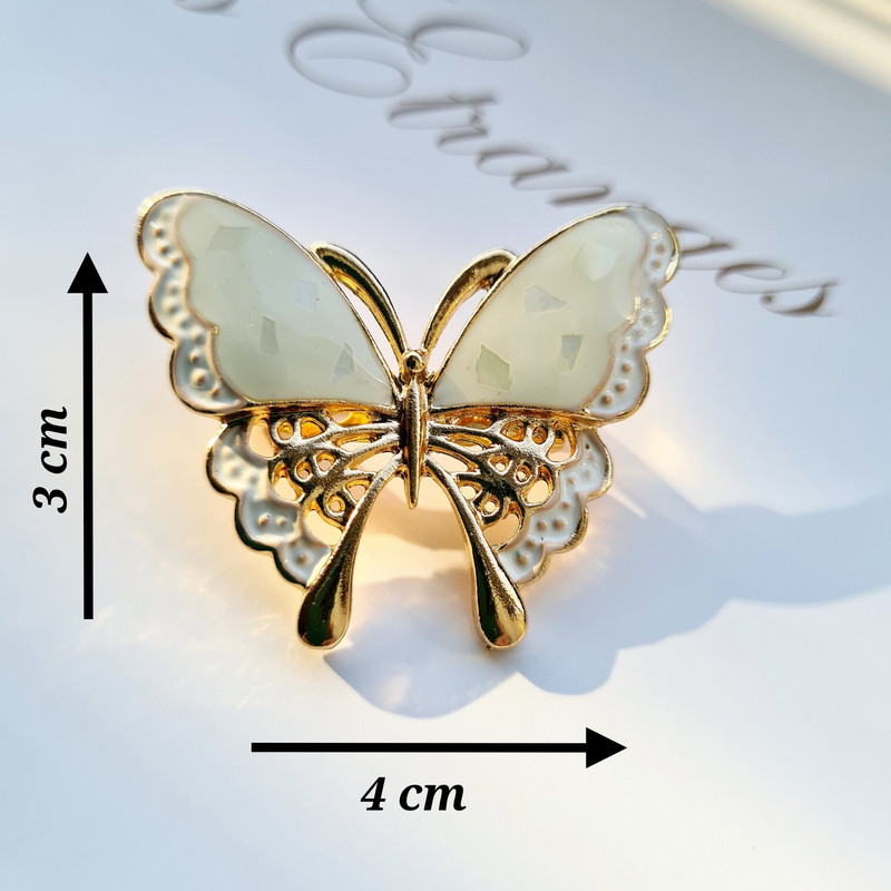 picture گل سینه زنانه مدل پروانه کد brg 1839