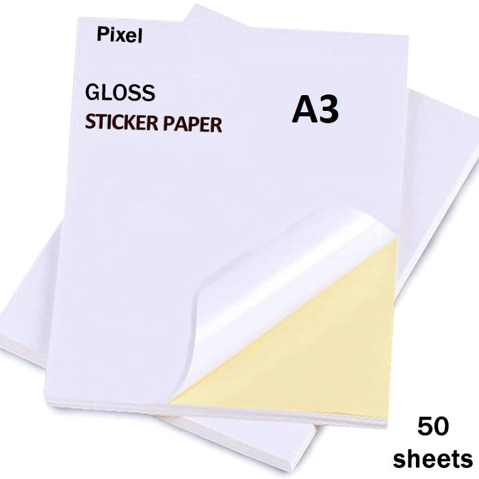 picture   کاغذ A3 پشت چسب دار پیکسل مدل براق بسته 50 عددی