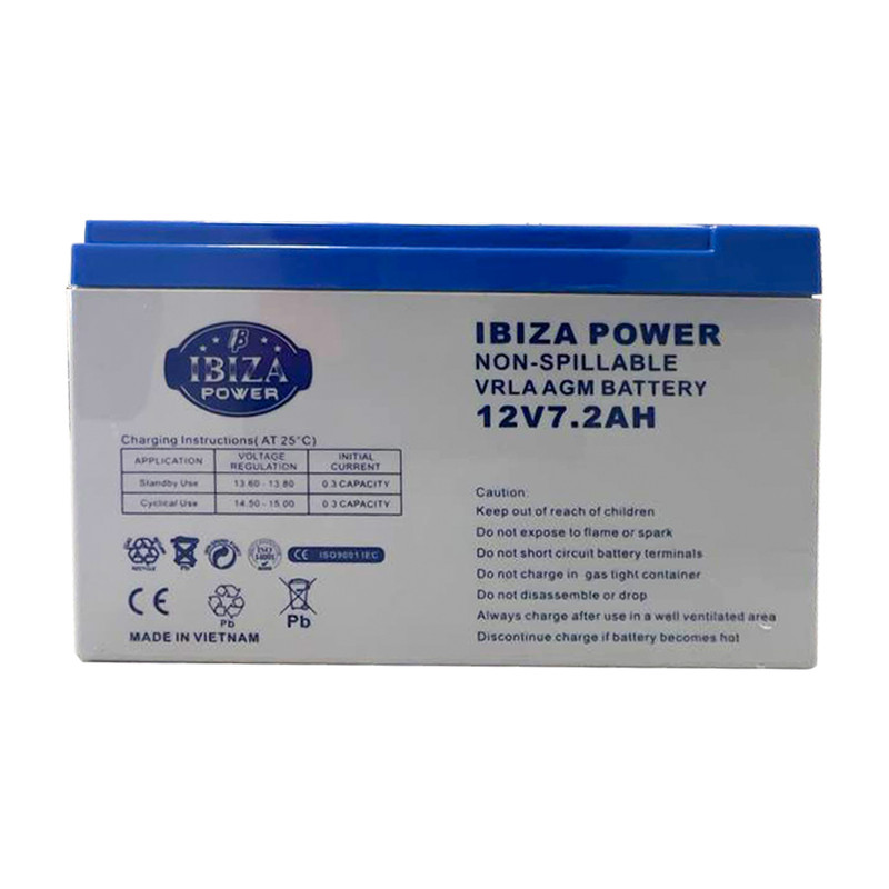 picture باتری یو پی اس 12 ولت 7.2 آمپر ساعت ایبیزا مدل IBZ 12-7.2