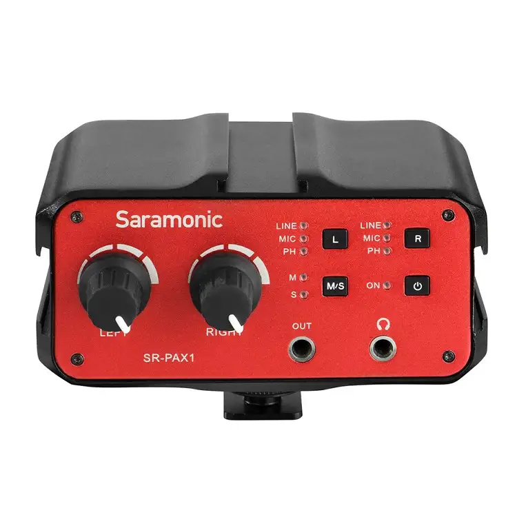 picture میکسر صدا دوربین سارامونیک مدل Saramonic Two-Channel Active Audio Mixer SR-PAX1