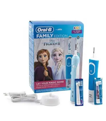 picture مسواک برقی اورال بی فامیلی ادیشن دو عددی بزرگسال و کودک فروزن Oral-B Family edition kids frozen II + pro 1 700