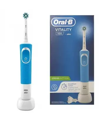 picture مسواک برقی اورال بی کراس اکشن ویتالیتی 100 Oral B Vitality 100 White Criss Cross Electric Rechargeable