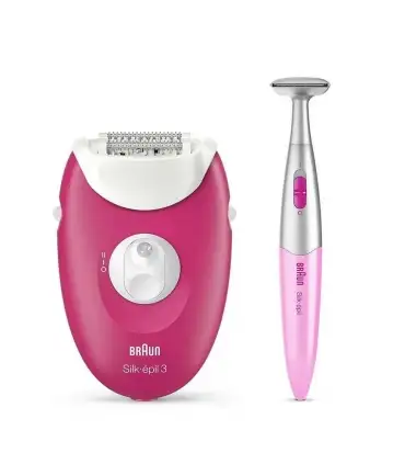 picture اپیلاتور زنانه براون سری 3 به همراه تریمر Braun 3420 Epilator for women