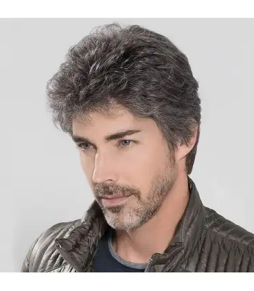 picture کلاه گیس (پوستیژ) مردانه بی سی هایر جو گندمی کوتاه BCHR Short Grey Wig Layered Wigs for Men