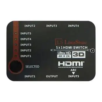 picture سوئیچ 5 پورت HDMI با قابلیت 3D و رزولوشن 4Kx2K با ریموت کنترل لایمستون LS-HS0501