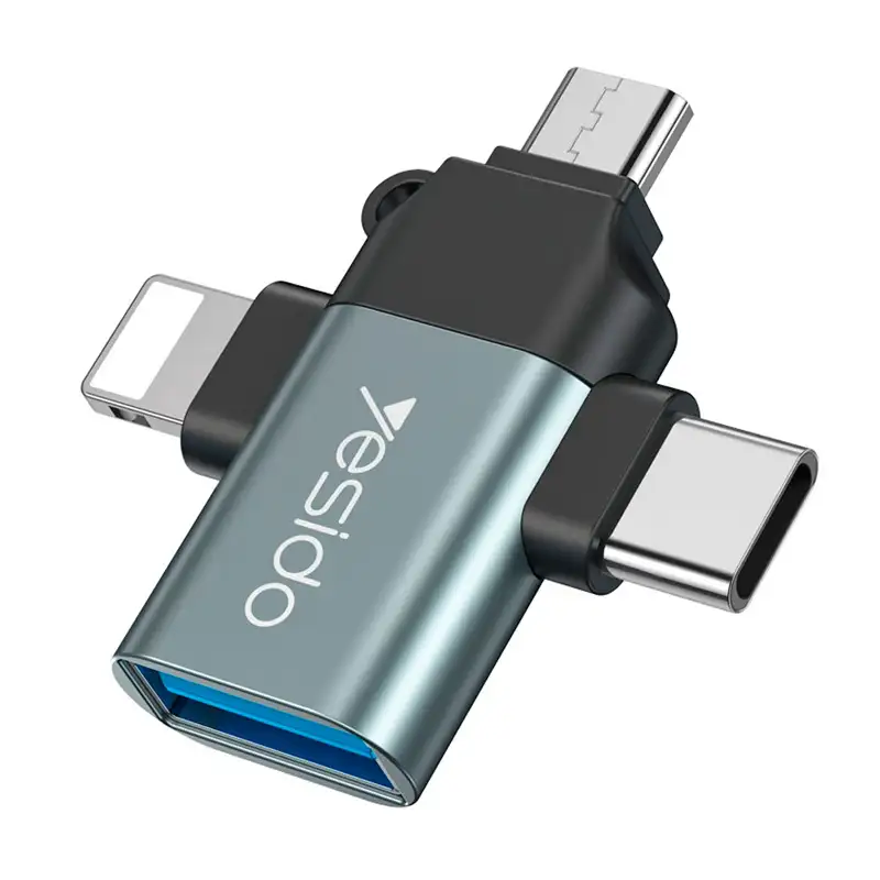 picture تبدیل Yesido GS15 OTG USB To MicroUSB / Lightning / Type-C