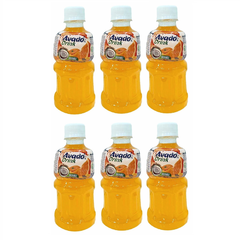 picture نوشیدنی  تکه نارگیل با طعم پرتقال آوادو - 300 میلی لیتر بسته 6 عددی
