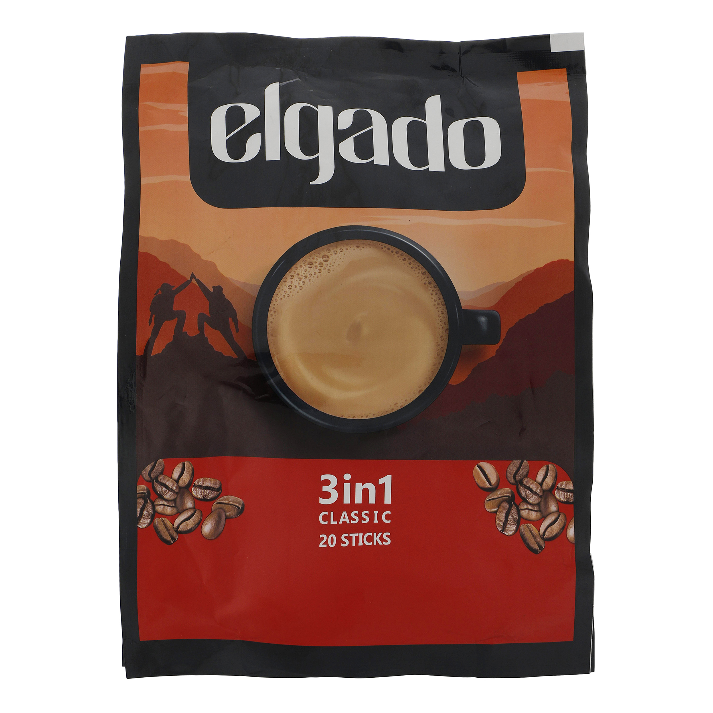 picture پودر قهوه فوری 3 در یک الگادو - 18 گرم بسته 20 عددی 