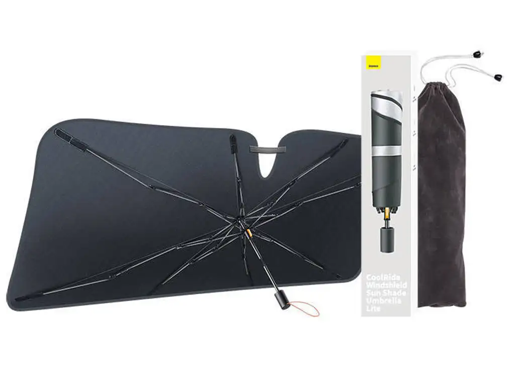 picture چتر آفتاب گیر شیشه جلو خودرو بیسوس Baseus CoolRide CRKX000001 Windshield Sun Shade Umbrella Lite