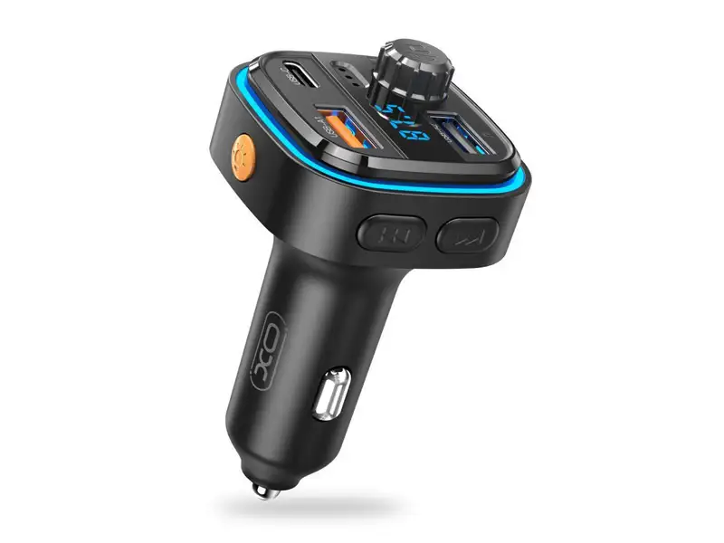 picture شارژر فندکی و گیرنده بلوتوث خودرو یو اس بی و تایپ سی ایکس او XO transmiter FM BCC08 Bluetooth MP3 car charger 3,1A