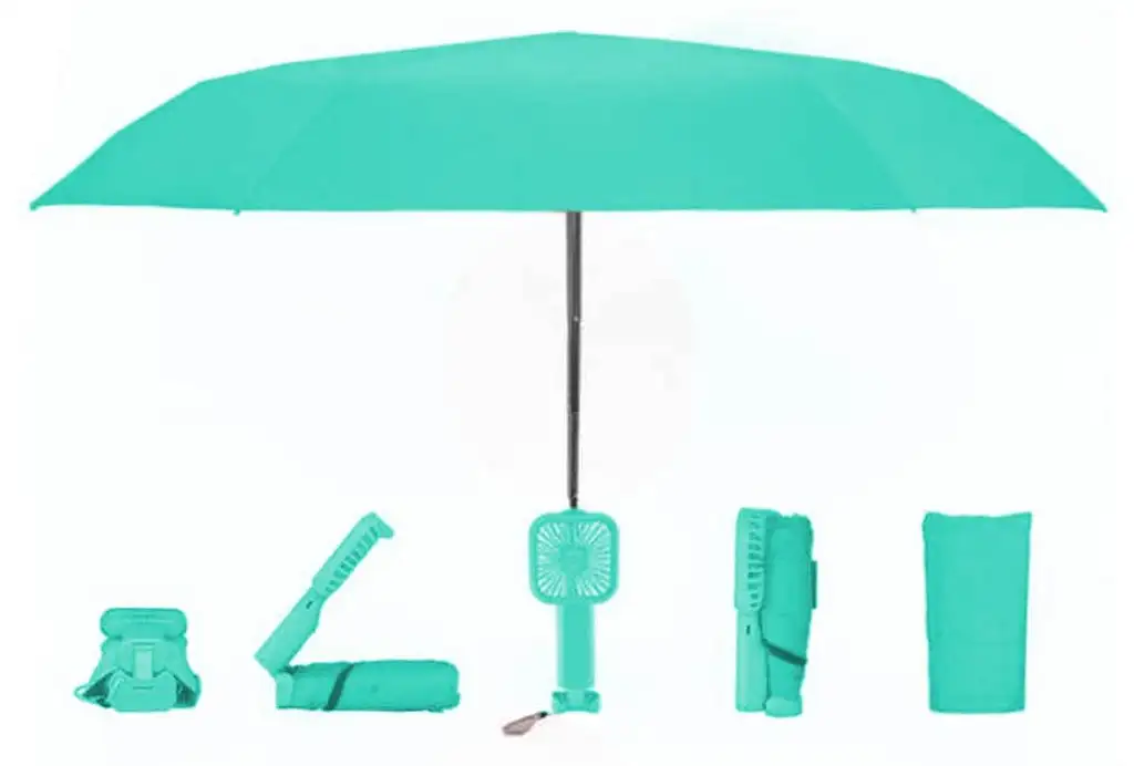 picture چتر بارانی و آفتابی دارای مینی پنکه شارژی Mini Fan Umbrella Product ST-200