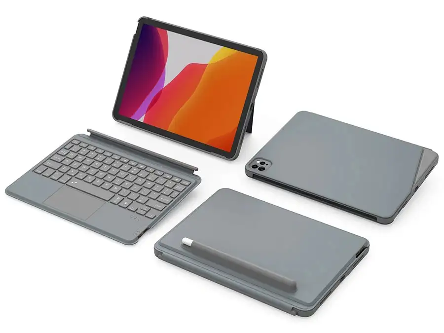 picture کاور کیبورد دار مغناطیسی بی سیم آیپد 10.2 و 10.5 اینچ ویوو WiWU Combo Keyboard iPad 10.2&10.5