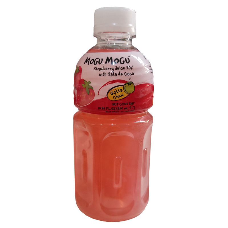 picture  نوشیدنی تکه نارگیل با طعم توت فرنگی موگو موگو - 320 میلی لیتر بسته 6 عددی