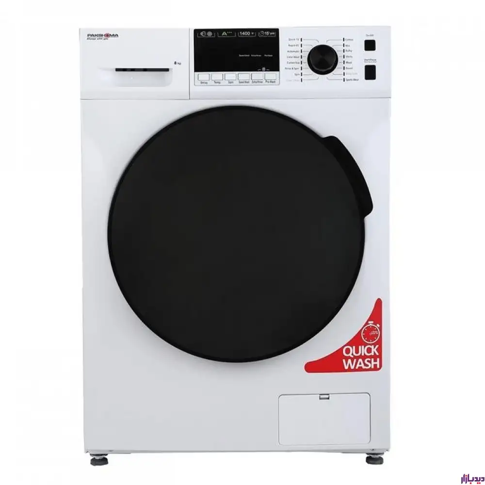 picture ماشین لباسشویی اتوماتیک پاکشوما مدل TFU-85401 سفید ظرفیت 8 کیلوگرم