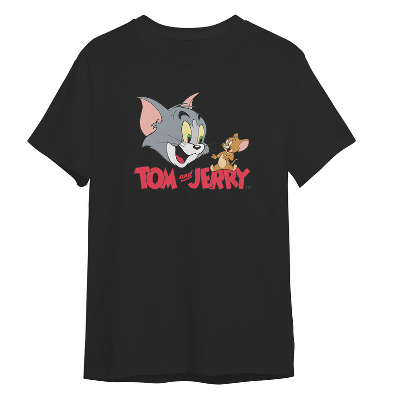 picture تی شرت آستین کوتاه بچگانه مدل تام و جری کد 549 رنگ مشکی