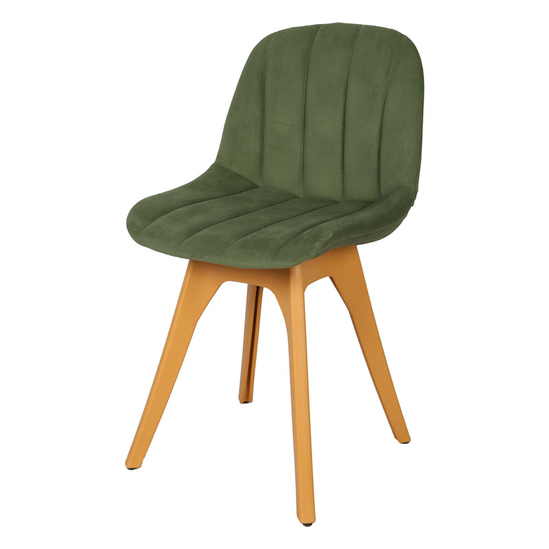 picture صندلی مدل مایا لمسه ای پایه پلاستیکی رنگ چوب