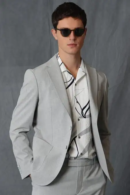 picture کت لوفیان با کد 111140154 4482583 ( Jack Spor Erkek Blazer Ceket Slim Fit Açık Gri )