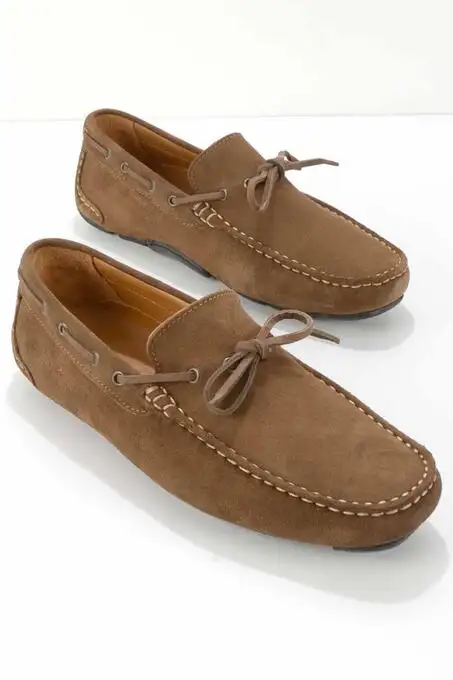 picture کفش کالج بامبی با کد 249847389 ( Taba Süet Leather Erkek Loafer Ayakkab? E01901781002 )