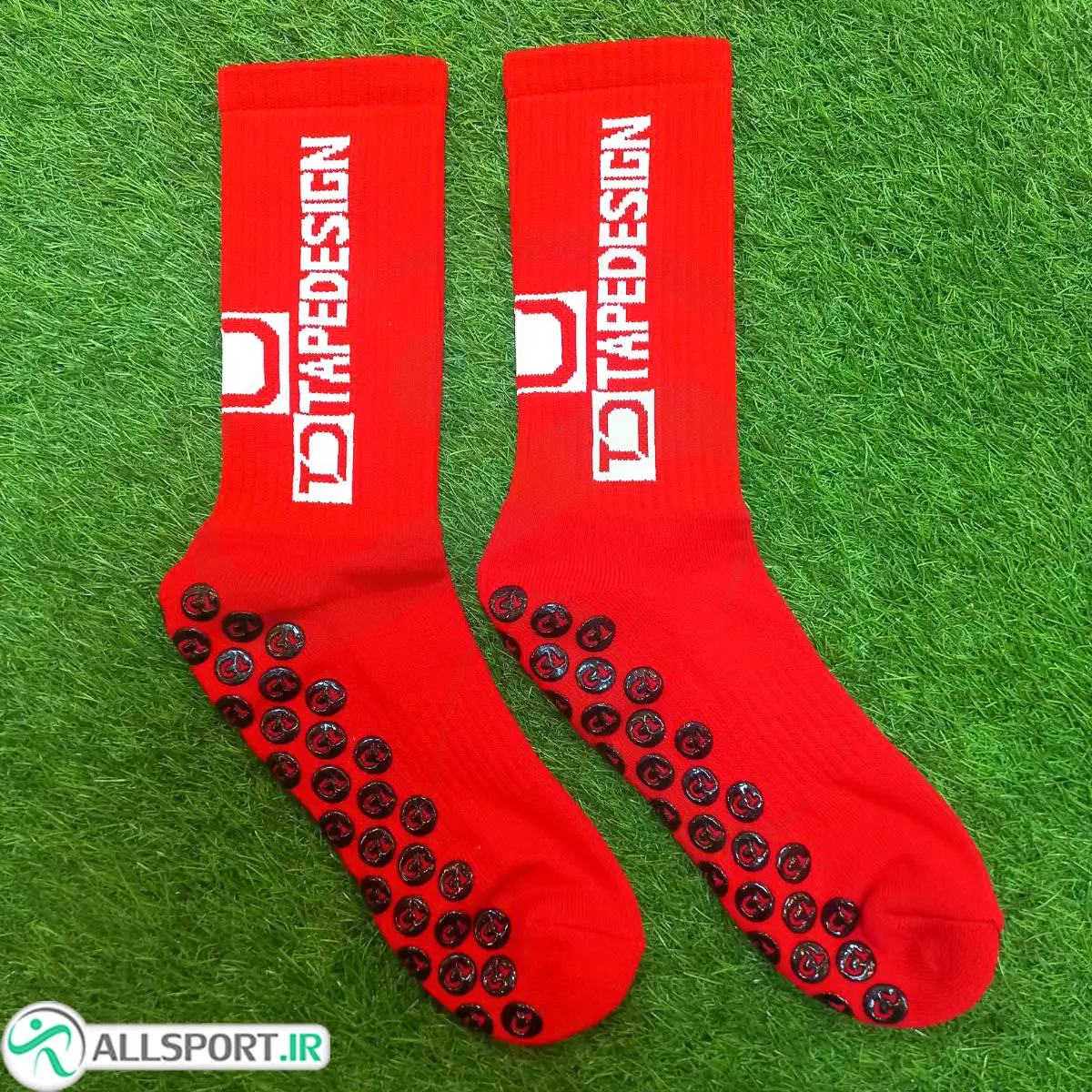 picture جورراب استپ دار تیپ دیزاین  Tape Design Socks Red